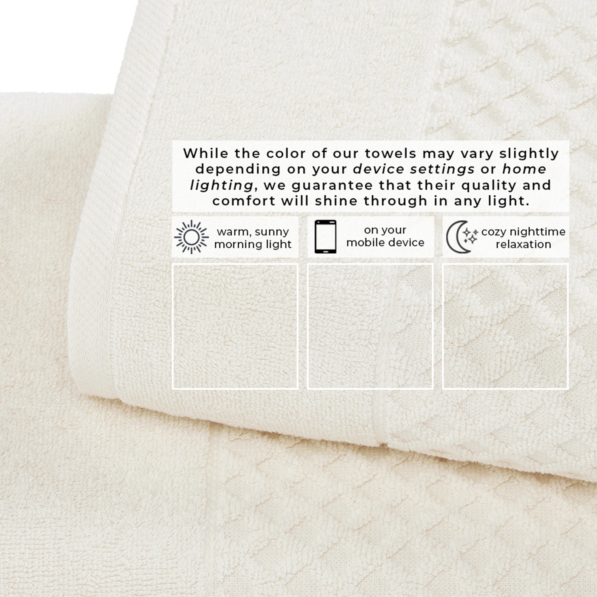 Cotton Diamond Bath Towel Set - Grayson Collection