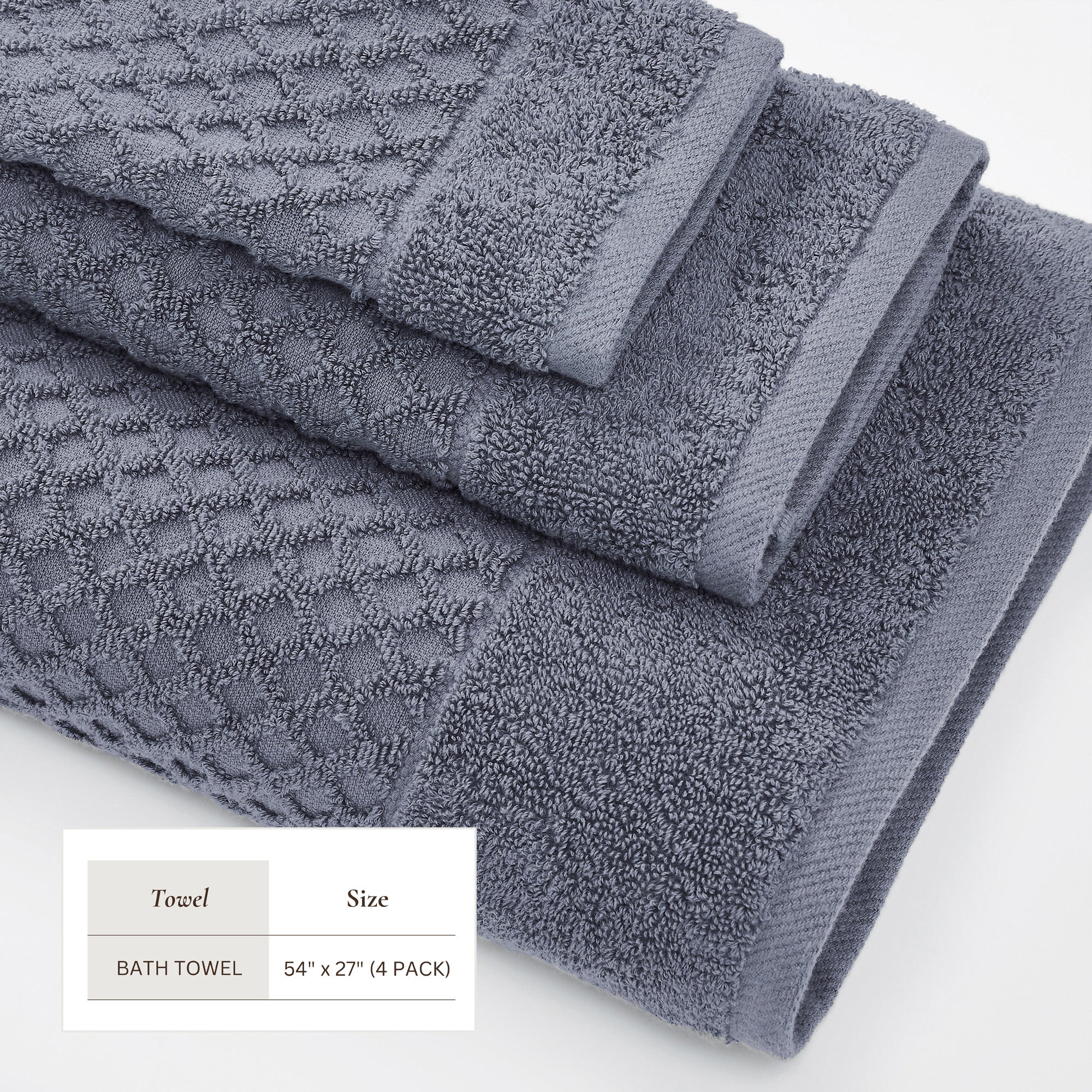 Cotton Diamond Bath Towel Set - Grayson Collection