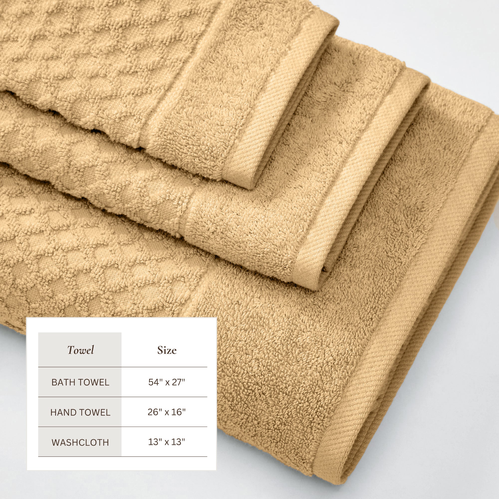 Cotton Diamond Bath Towel Set - Grayson Collection