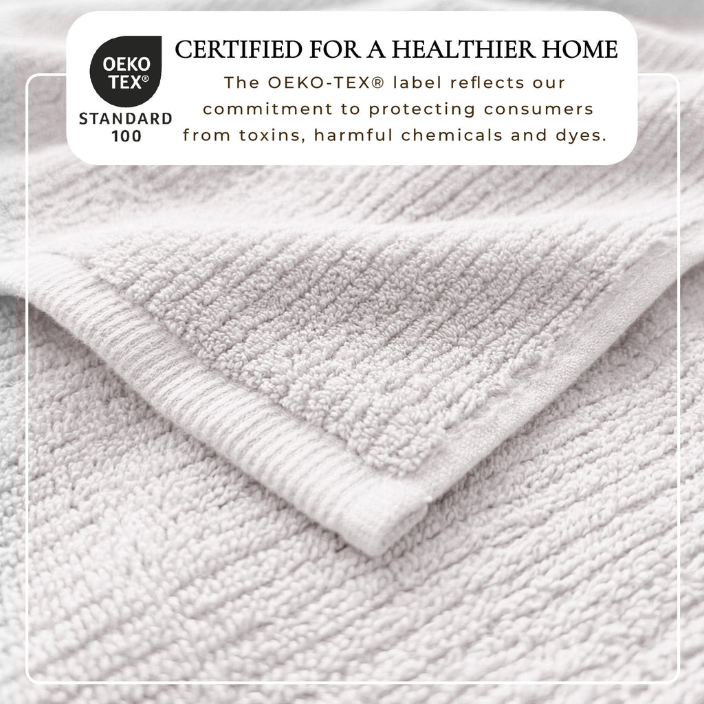 Cotton Ribbed 6-Piece Bath Towel Set - Georgiana Collection