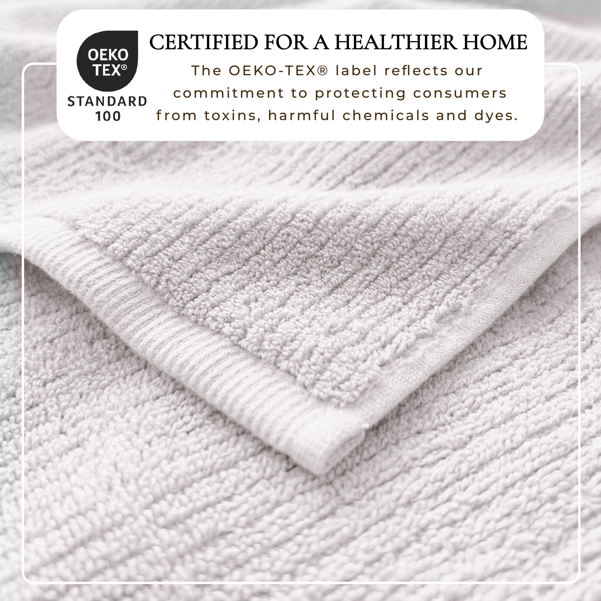 Cotton Ribbed 6-Piece Bath Towel Set - Georgiana Collection