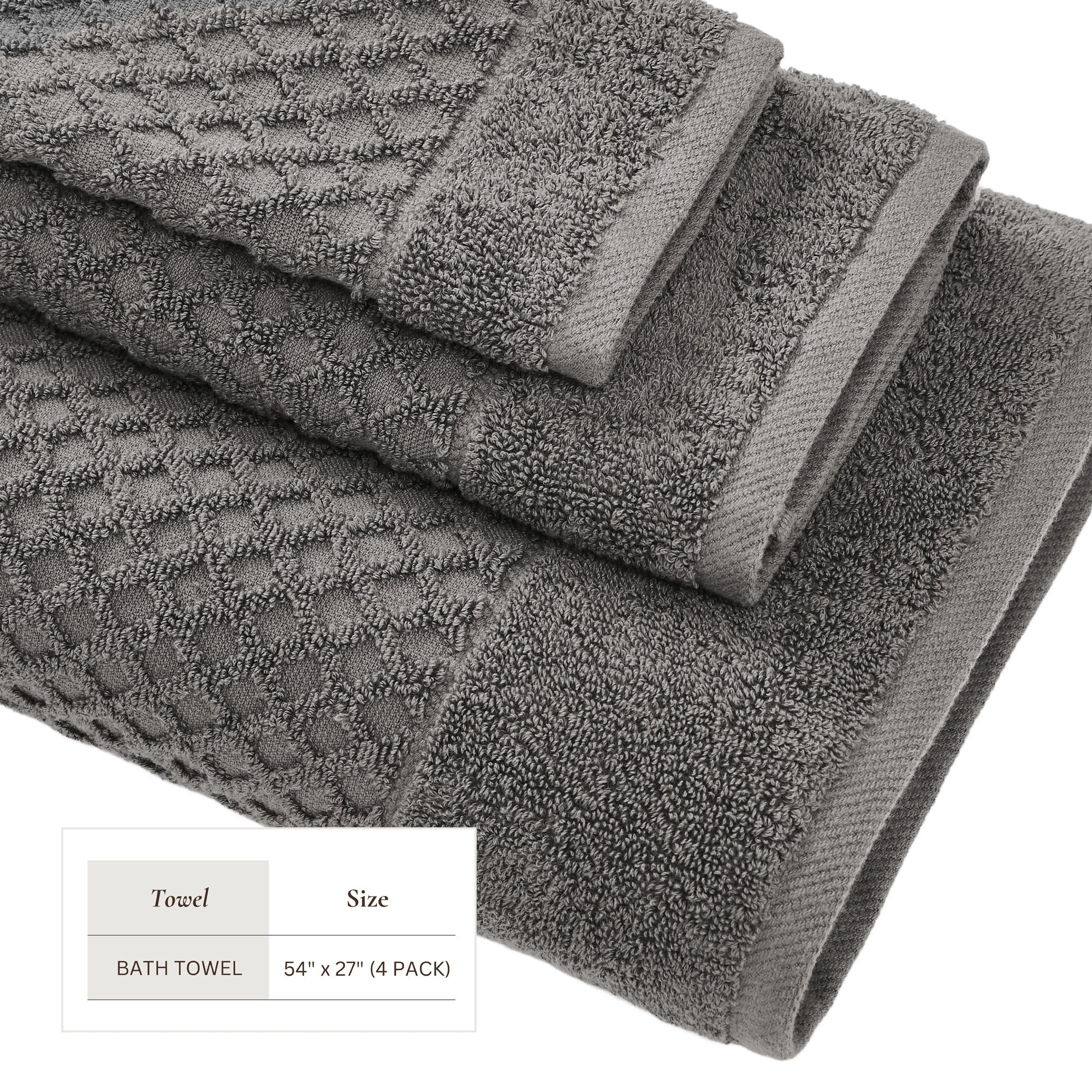 Cotton Diamond Bath Towel Set - Grayson Collection
