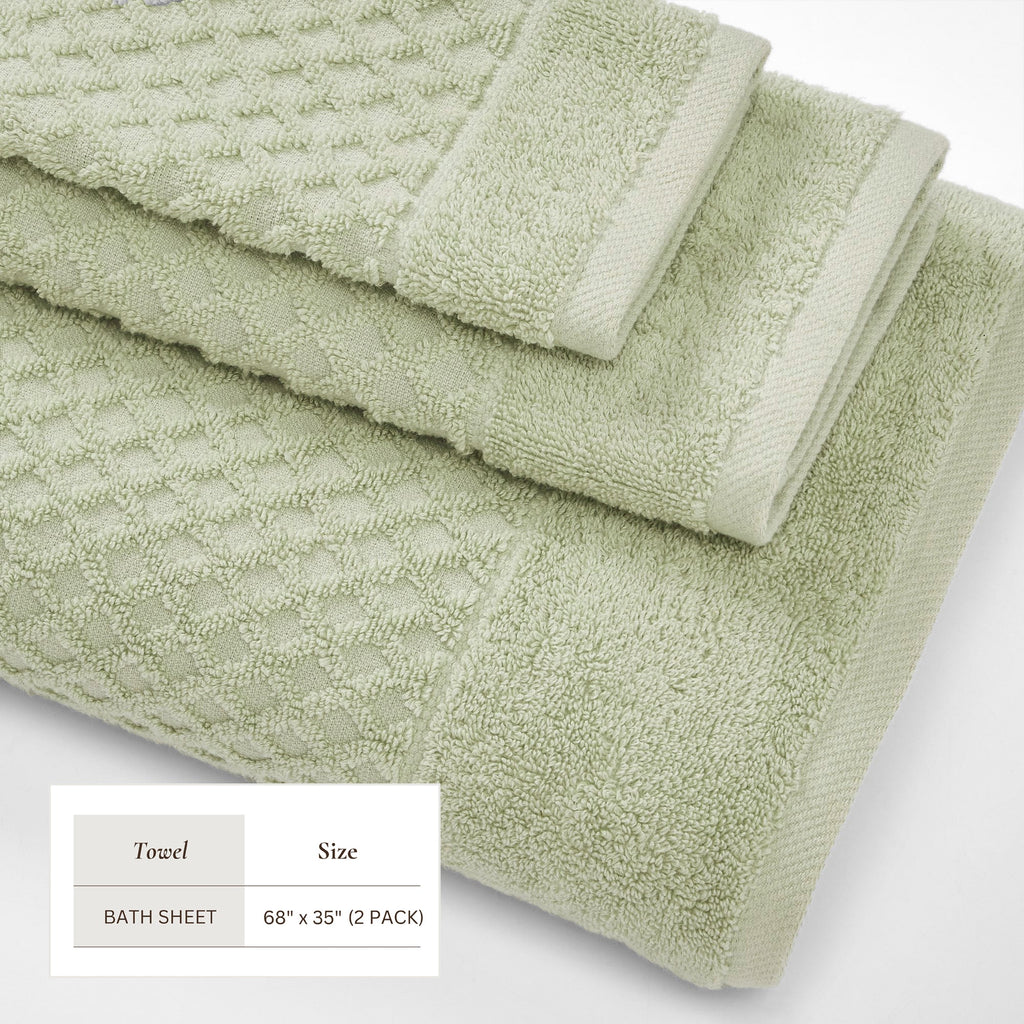 Cotton Diamond Bath Towel Set - Grayson Collection