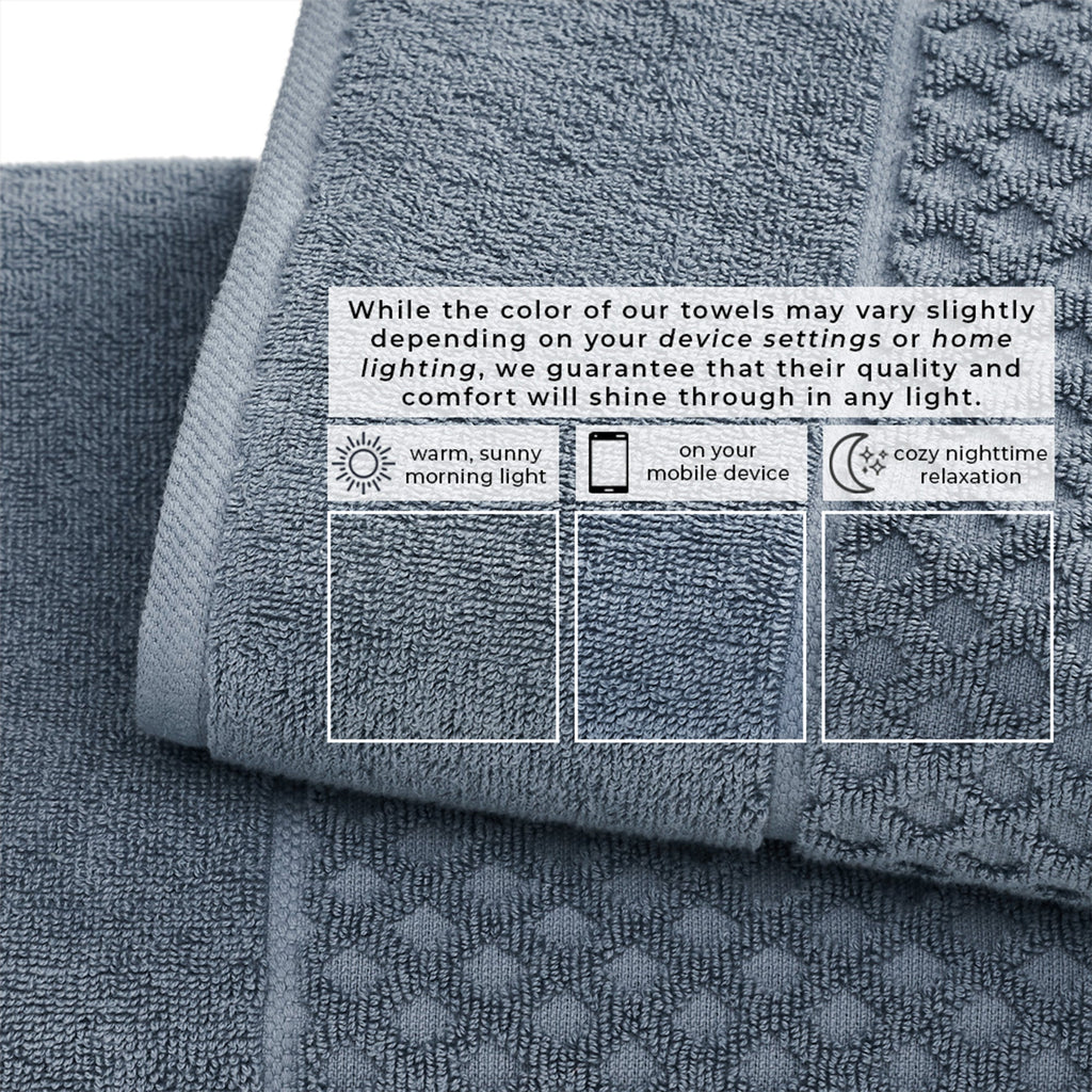 Cotton Diamond Bath Towel Set - Grayson Collection