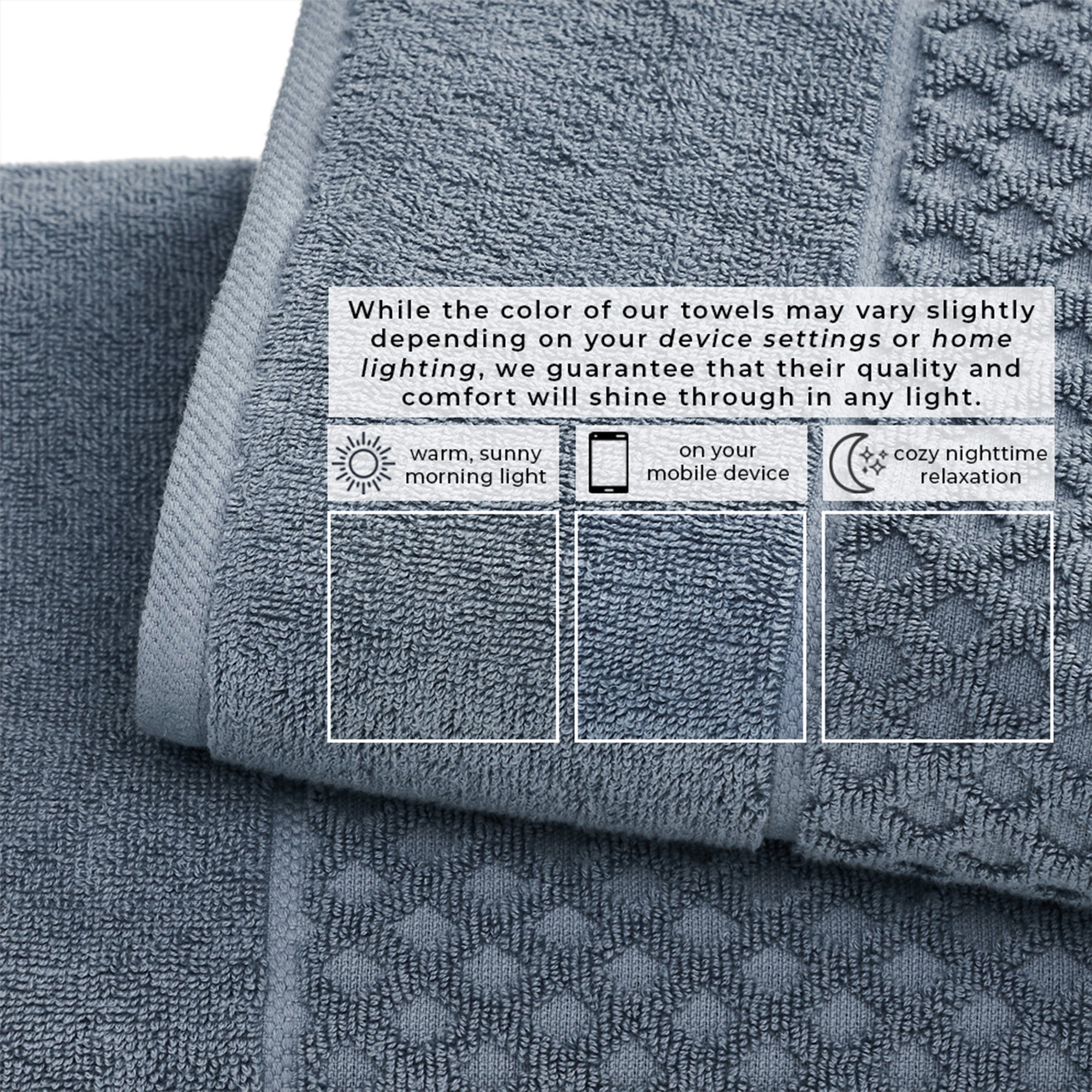 Cotton Diamond Bath Towel Set - Grayson Collection