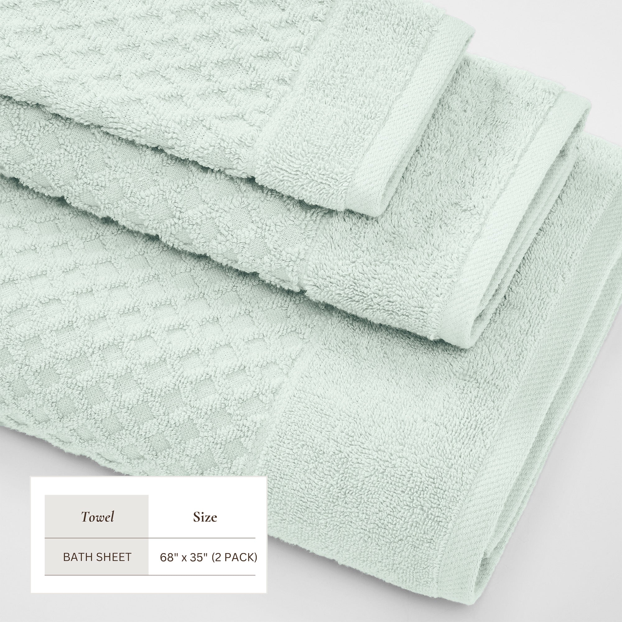 Cotton Diamond Bath Towel Set - Grayson Collection
